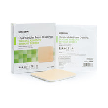 Load image into Gallery viewer, Foam Dressing McKesson 6 X 6 Inch Without Border Film Backing Silicone Gel Adhesive Square Sterile #4864
