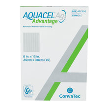 Load image into Gallery viewer, ConvaTec Silver Hydrofiber Dressing Aquacel® Ag Advantage 8 X 12 Inch Rectangle Sterile #422302