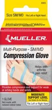 Load image into Gallery viewer, Mueller Sports Medicine Compression Glove Mueller® Compression & Support Gloves Fingerless Small / Medium Over-the-Wrist Length Ambidextrous #6905