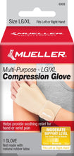 Load image into Gallery viewer, Mueller Sports Medicine Compression Glove Mueller® Compression & Support Gloves Fingerless Large / X-Large Over-the-Wrist Length Ambidextrous #6908