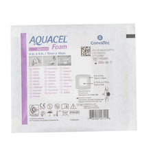 Load image into Gallery viewer, ConvaTec Foam Dressing Aquacel® 4 X 4 Inch With Border Waterproof Film Backing Silicone Adhesive Square Sterile #420680