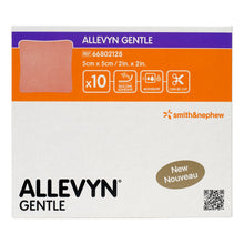 Load image into Gallery viewer, Smith & Nephew Foam Dressing Allevyn Gentle 2 X 2 Inch Without Border Film Backing Silicone Adhesive Square Sterile #66802128