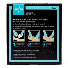 Load image into Gallery viewer, Medline Foam Dressing Optifoam® Gentle EX 4 X 4 Inch With Border Waterproof Backing Silicone Face and Border Square Sterile #MSCEX44EP