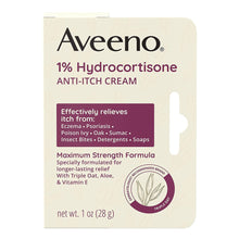 Load image into Gallery viewer, Itch Relief Aveeno® Active Naturals® 1% Strength Cream 1 oz. Tube #38137003658