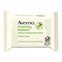 Load image into Gallery viewer, Makeup Remover Aveeno® Positively Radiant® Wipe Soft Pack Scented