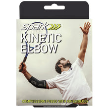 Load image into Gallery viewer, Elbow Support Spark Kinetic Medium Pull-On Sleeve Left or Right Elbow 10-1/2 to 12-1/0 Inch Elbow Circumference Black #40417