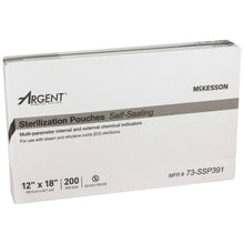 Load image into Gallery viewer, Sterilization Pouch McKesson Argent™ Sure-Check® Ethylene Oxide (EO) Gas / Steam 12 X 18 Inch Transparent / Blue Self Seal Paper / Film #73-SSP391