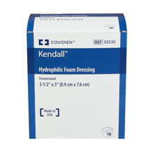 Load image into Gallery viewer, Cardinal Foam Dressing Kendall™ 3-1/2 X 3 Inch Without Border Without Film Backing Nonadhesive Fenestrated Rectangle Sterile #55535