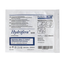 Load image into Gallery viewer, BSN Medical Antibacterial Foam Dressing Hydrofera BLUE® Classic 4 X 4 Inch Without Border Without Film Backing Nonadhesive Square Sterile #HB4414