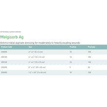 Load image into Gallery viewer, Molnlycke Silver Alginate Dressing Melgisorb® Ag 4 X 4 Inch Square Sterile #255100