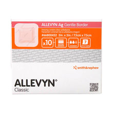Load image into Gallery viewer, Smith & Nephew Silver Foam Dressing Allevyn Ag Gentle Border 3 X 3 Inch Square Sterile #66800452