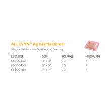 Load image into Gallery viewer, Smith & Nephew Silver Foam Dressing Allevyn Ag Gentle Border 3 X 3 Inch Square Sterile #66800452