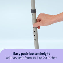 Load image into Gallery viewer, Medline Knockdown Steel Bedside Commode with Microban, Gray #MDS89664KDMBG