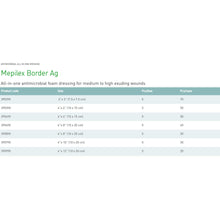 Load image into Gallery viewer, Molnlycke Silver Foam Dressing Mepilex® Border Ag 3 X 3 Inch Square Sterile #395290