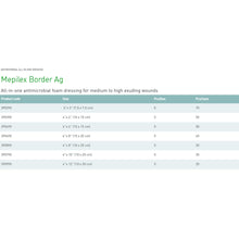 Load image into Gallery viewer, Molnlycke Silver Foam Dressing Mepilex® Border Ag 4 X 4 Inch Square Sterile #395390