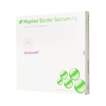 Load image into Gallery viewer, Molnlycke Silver Foam Dressing Mepilex® Border Ag 9-1/5 X 9-1/5 Inch Square Sterile #382490
