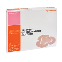 Load image into Gallery viewer, Smith & Nephew Foam Dressing Allevyn Gentle Border 6-3/4 X 7-5/8 Inch With Border Film Backing Silicone Gel Adhesive Multisite Sterile #66800959