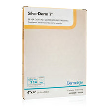 Load image into Gallery viewer, DermaRite Industries Silver Wound Contact Layer Dressing SilverDerm7® 4 X 4 Inch Square Sterile #00550E