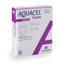 Load image into Gallery viewer, ConvaTec Foam Dressing Aquacel® 5 X 5 Inch With Border Waterproof Film Backing Silicone Adhesive Square Sterile #420619