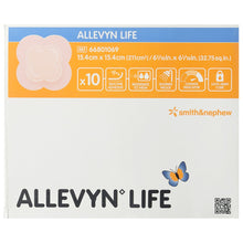 Load image into Gallery viewer, Smith & Nephew Foam Dressing Allevyn Life 6-1/16 X 6-1/16 Inch With Border Film Backing Silicone Gel Adhesive Quadrilobe Sterile #66801069
