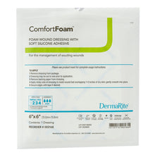 Load image into Gallery viewer, DermaRite Industries Foam Dressing ComfortFoam™ 6 X 6 Inch Without Border Film Backing Silicone Face Square Sterile #00316E