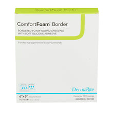 Load image into Gallery viewer, DermaRite Industries Foam Dressing ComfortFoam™ 4 X 4 Inch Without Border Film Backing Silicone Face Square Sterile #00315E