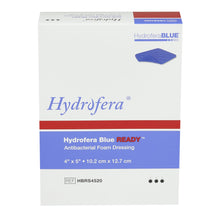 Load image into Gallery viewer, BSN Medical Antibacterial Foam Dressing Hydrofera BLUE® READY 4 X 5 Inch Without Border Waterproof Film Backing Nonadhesive Rectangle Sterile #HBRS4520