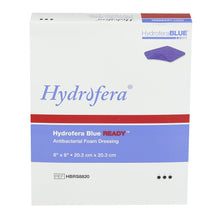 Load image into Gallery viewer, BSN Medical Antibacterial Foam Dressing Hydrofera BLUE® READY 8 X 8 Inch Without Border Without Film Backing Nonadhesive Square Sterile #HBRS8820