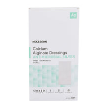 Load image into Gallery viewer, McKesson Silver Alginate Dressing 4 X 8 Inch Rectangle Sterile #3559