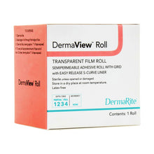 Load image into Gallery viewer, Transparent Film Dressing DermaView™ 4 Inch X 11 Yard 2 Tab Delivery Roll Sterile #15411