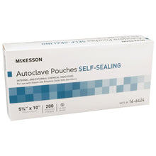 Load image into Gallery viewer, Sterilization Pouch McKesson Ethylene Oxide (EO) Gas / Steam 5-1/4 X 10 Inch Transparent Blue / White Self Seal Paper / Film #16-6424