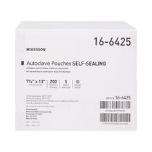 Load image into Gallery viewer, Sterilization Pouch McKesson Ethylene Oxide (EO) Gas / Steam 7-1/2 X 13 Inch Transparent Blue / White Self Seal Paper / Film #16-6425