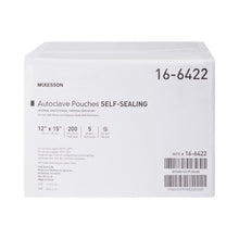 Load image into Gallery viewer, Sterilization Pouch McKesson Ethylene Oxide (EO) Gas / Steam 12 X 15 Inch Transparent Blue / White Self Seal Paper / Film #16-6422