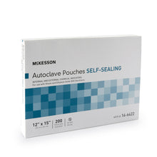 Load image into Gallery viewer, Sterilization Pouch McKesson Ethylene Oxide (EO) Gas / Steam 12 X 15 Inch Transparent Blue / White Self Seal Paper / Film #16-6422