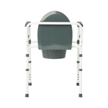 Load image into Gallery viewer, Medline Dark Grey 3-in-1 Folding Commode with Elongated Seat, Microban Treated #G1-200LMX1