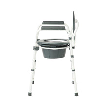 Load image into Gallery viewer, Medline Dark Grey 3-in-1 Folding Commode with Elongated Seat, Microban Treated #G1-200LMX1