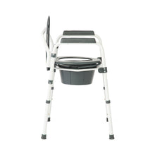 Load image into Gallery viewer, Medline Dark Grey 3-in-1 Folding Commode with Elongated Seat, Microban Treated #G1-200LMX1
