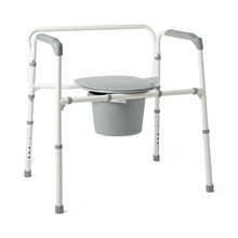 Load image into Gallery viewer, Medline Extra-Wide 24" Steel Bariatric Commode with 650 lb. Capacity, Elongated #G1-201LBX1