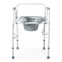 Load image into Gallery viewer, Medline Padded Steel Drop-Arm Commode, 350 lb. Weight Capacity #G1-301DPX1