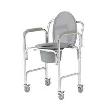 Load image into Gallery viewer, Medline Aluminum Elongated Commode with 4 Locking Casters #G1-501LWX1