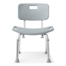 Load image into Gallery viewer, Medline Aluminum Shower Chair with Back, 400 lb Capacity, #G2-101KRX1