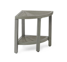 Load image into Gallery viewer, Medline Corner Aluminum and Faux Wood Bath Bench, 15.5" W x 15.5" D x 18" H #G2-501X1