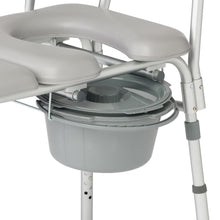 Load image into Gallery viewer, Medline Combination Transfer Bench and Commode, Padded, 400 lb. Capacity, #G3-101KBPX1