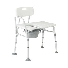 Load image into Gallery viewer, Medline Combination Transfer Bench and Commode, 400 lb. Capacity, #G3-101KBX1