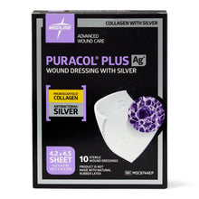 Load image into Gallery viewer, Puracol Plus Ag+ Collagen Wound Dressing with Silver, 4.25" x 4.5" inch