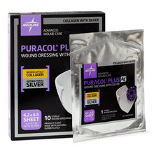 Load image into Gallery viewer, Puracol Plus Ag+ Collagen Wound Dressing with Silver, 4.25" x 4.5" inch