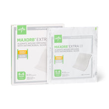 Load image into Gallery viewer, Maxorb Extra Ag+ CMC/Alginate Dressings, 6" x 6" inch