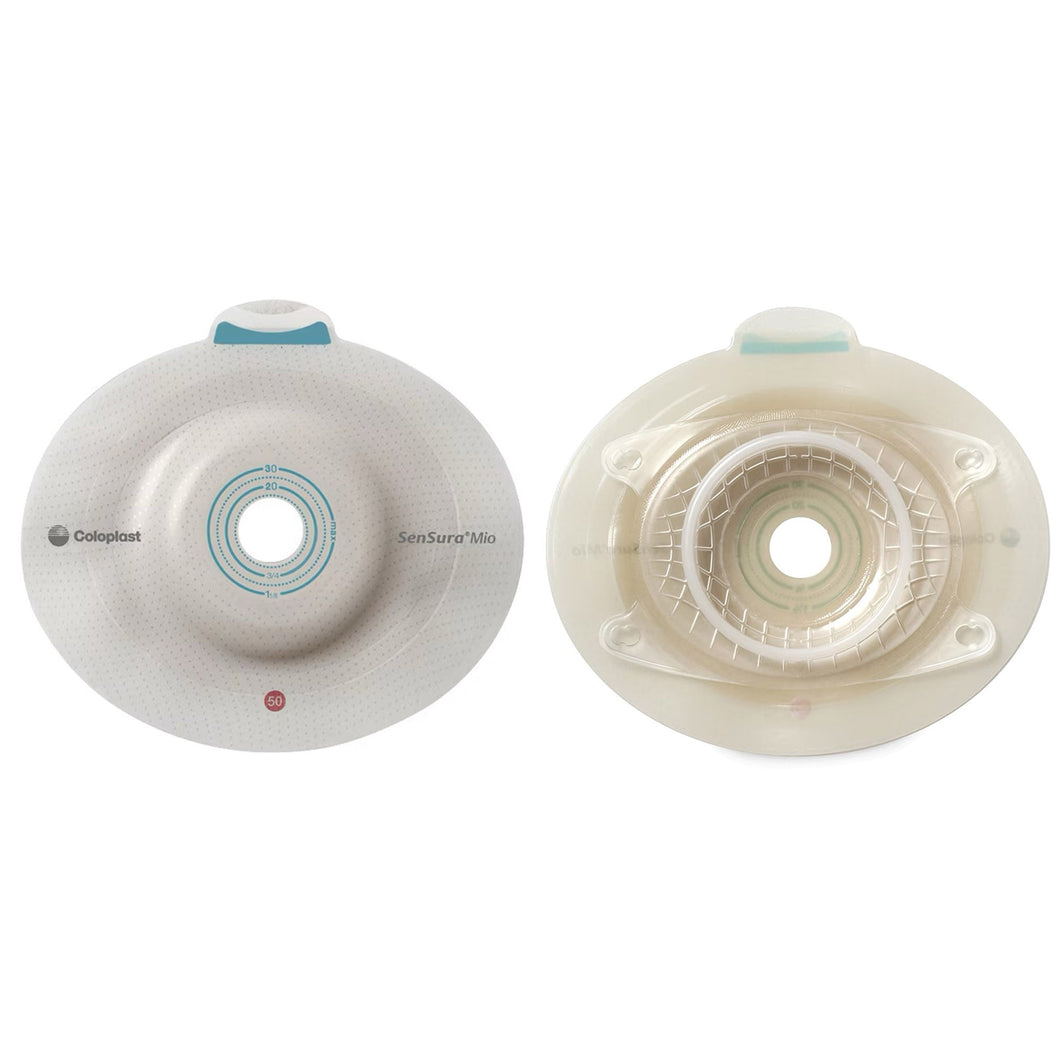 Coloplast Ostomy Barrier 16923 SenSura® Mio Click Precut, Extended Wear Elastic Adhesive 60 mm Flange Blue Code System 1-1/4 Inch Opening