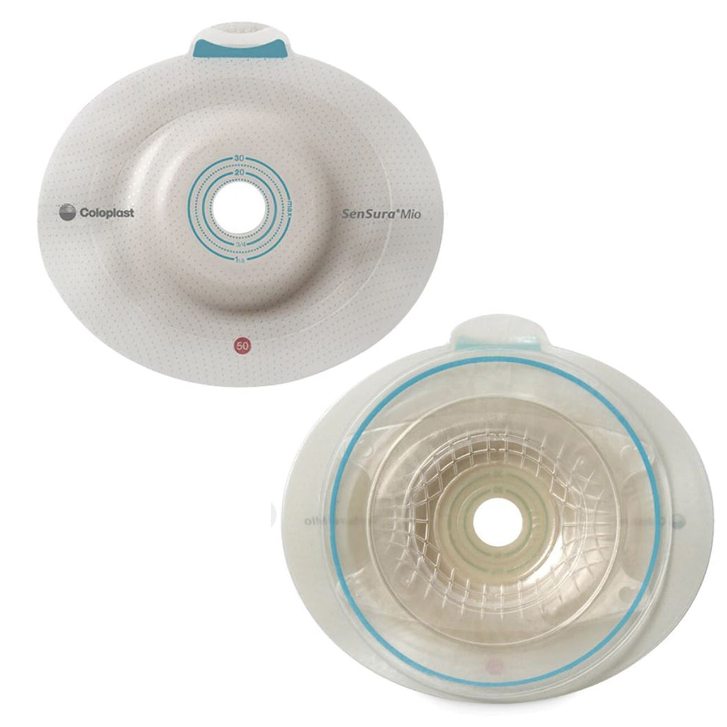 Coloplast Ostomy Barrier 16953 SenSura® Mio Click Precut, Extended Wear Elastic Adhesive 50 mm Flange Red Code System 13/16 Inch Opening