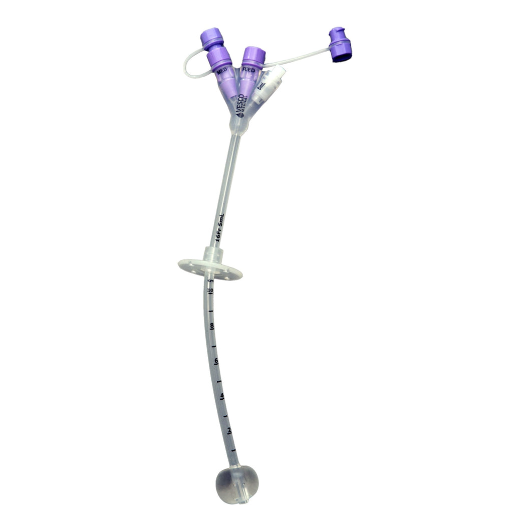 Vesco Medical Gastrostomy Feeding Tube Vesco Medical™ 16 Fr. Silicone Sterile #VED-216